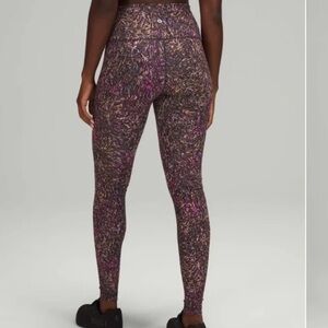 Lululemon Topography Multi Wunder Train tights leggings size 14